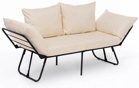 Sofá-Cama de 2 Lugares Viper – Creme Claro – 180x60 cm
