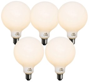 Conjunto de 5 Lâmpadas LED E27 Reguláveis Opala G125 5W 450 lm 2700K
