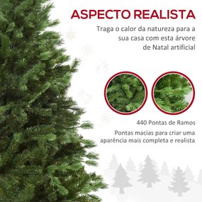 Árvore Artificial de Natal 150cm com Base Dobrável 440 Galhos PE Tride