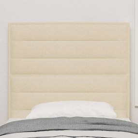 Cabeceira LED Design Linhas Creme 100 cm Tecido