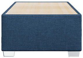 Estrutura de cama sem colchão 90x190 cm tecido azul