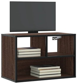 Móvel p/ TV 60x31x39,5cm deriv. madeira/metal carvalho castanho