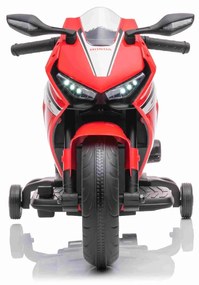 Mota eléctrica Crianças HONDA CBR 1000RR, Bateria 12V, Assento em pele, Rodas de plástico, Motor 30W, Luzes LED, Chassis sólido, Vermelha