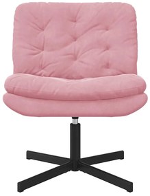 Cadeira Relaxante Giratória Rosa 63 x 75 x 76 cm Veludo