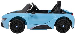 Carro elétrico para Crianças 12V BMW I8 LIFT Rodas de EVA, Assento de couro Azul