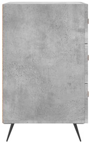 Mesa de cabeceira 40x40x66 cm derivados madeira cinza cimento