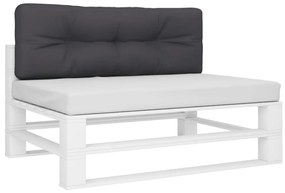 Almofadão para sofá de paletes 120x40x12 cm tecido antracite