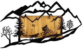 Acessório Decorativo de Parede Bicycle Riding in Nature 1 – Nogueira e