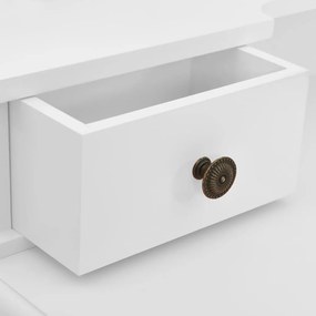 Conj. toucador com banco 80x69x141 cm madeira paulownia branco