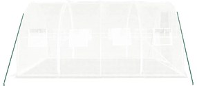 Estufa com estrutura de aço 12 m² 4x3x2 m branco