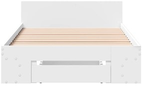 Estrutura cama c/ gaveta 75x190 cm derivados de madeira branco