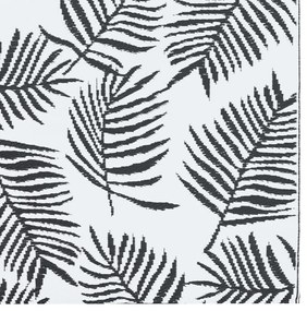 Tapete de exterior 120x180 cm ARAKIL PP branco e preto