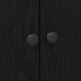 Armário de Cozinha em Carvalho Preto 60 x 50 x 180 cm, feito de Madeir