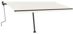Toldo retrátil manual independente 450x350 cm cor creme