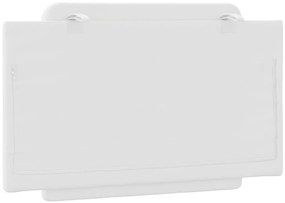 Almofadão de cabeceira 90 cm couro artificial branco