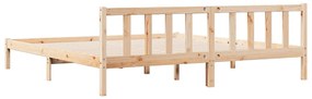 Cama extra longa sem colchão 180x210 cm madeira de pinho maciça