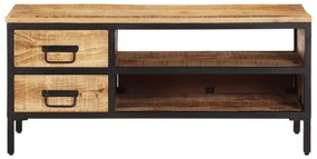 Móvel de TV 90x35x40 cm madeira mangueira áspera maciça