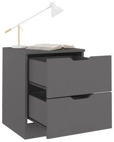 Conjunto de 2 Mesas de Cabeceira Liz - Cinzento - Design Minimalista