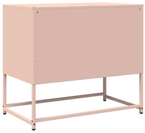 Móvel de TV 68x39x60,5 cm aço laminado a frio rosa