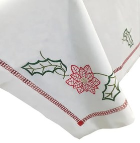 Toalhas de mesa de linho bordada a mão - Toalha de mesa de natal - Bordados da Lixa: Toalha de mesa bordada 180x270 cm  + 12 guardanapos 50x50 cm bordados a jogo