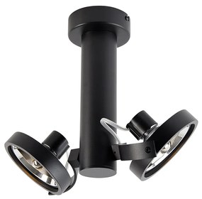 Foco moderno preto ajustável 2-luzes - Goes Moderno