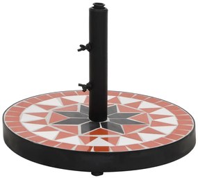 Base p/ guarda-sol redonda 12 kg terracota e branco