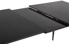 Mesa de jantar extensível preta 160/200 x 90 cm MALDON Beliani