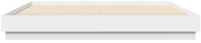 Estrutura de cama com luzes LED 200x200 cm branco