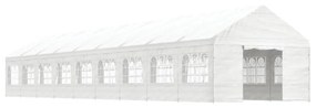 Tenda de Eventos com telhado 20,07x4,08x3,22 m polietileno branco