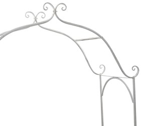 Banco Branco Metal 121 x 48 x 200 cm Inserções Decorativas