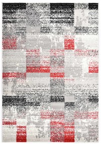 vidaXL Tapete 160x230 cm PP cinzento e vermelho