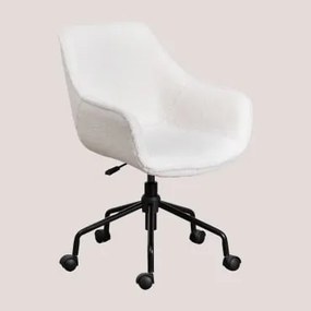 Cadeira De Escritório Em Chenille Lucy Branco - Sklum