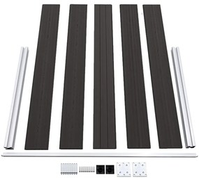 Painel de vedação WPC 180x105 cm preto