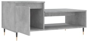 Mesa de centro 100x50x45 cm derivados madeira cinzento cimento