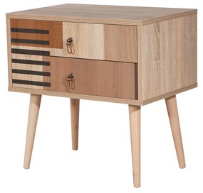 Mesa de Cabeceira City Two – Multicolor – 60x61x40 cm