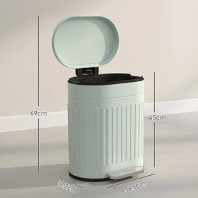 Caixote do Lixo de Cozinha com Pedal, 36,5 x 31,2 x 45 cm, Fecho Suave, Verde