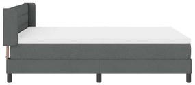 Cama Box com Colchão, Cinza Escuro, 160 x 200 cm, Tecido.