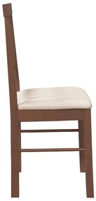 Cadeiras de jantar com almofadões 2 pcs madeira maciça castanho