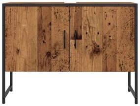 Armário lavatório WC 80x33x60cm derivados madeira madeira velha