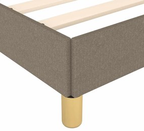 Cama sem colchão 160x200 cm tecido castanho-acinzentado