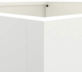 Vaso/floreira 42x38x75 cm aço branco