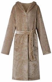 vidaXL Roupão com Capuz Camelo xl Flanela