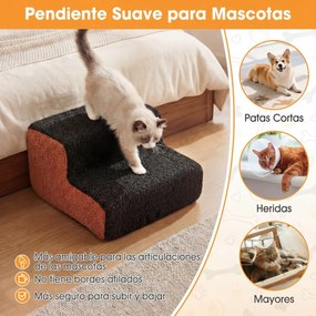 Rampa de espuma de 2 níveis para cães com capa lavável e inclinação suave para sofás, destinada a animais de estimação mais velhos ou com lesões – Pre