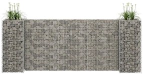 Gabião em forma de H fio de aço 260x40x100 cm