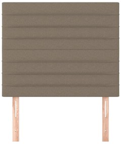 Cabeceira cama 2 pcs tecido 90x5x78/88 cm cinzento-acastanhado