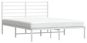 Estrutura de cama com cabeceira 120x200 cm metal branco