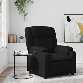 vidaXL Poltrona reclinável couro artificial preto