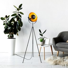 Candeeiro de Pé Mixed – Preto e Dourado – 62 x 45 x 160 cm