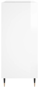 Armário p/ discos 84,5x38x89 cm deriv. madeira branco brilhante