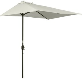 Meia chapéu de sol 230x130x245 cm Chapéu de sol para Parede Jardim com